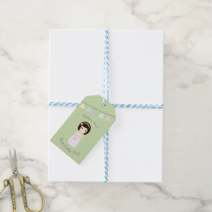 Etiqueta Para Presente Menina de Aniversário na Mesa de Presentes