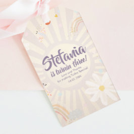 Etiqueta Para Presente Menina de Aniversário Pastel Rosa Obrigada