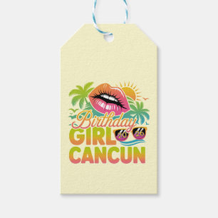 Etiqueta Para Presente Menina de Aniversário Viagem de Férias Tropicais C