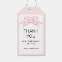 Menina do Laço Rosa Crianças 1º Aniversário