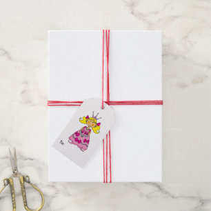 Etiqueta Para Presente menina pequena da princesa (cabelo louro)
