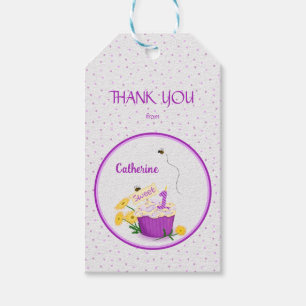 Etiqueta Para Presente Meninas Delicadas Cupcake de Flor Silvestre 1º Ani