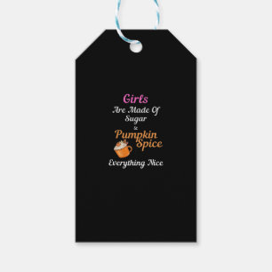 Etiqueta Para Presente Meninas São Feitas De Açúcar Pumpkin Spice Tudo N