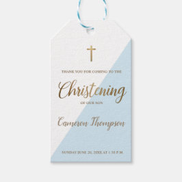 Etiqueta Para Presente Menino Azul Azul de Natal Moderno