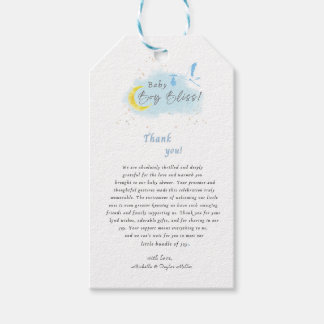 Etiqueta Para Presente Menino Bebê Estrela Dourada Brilho Cegonha Entrega