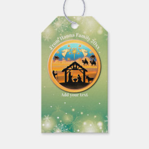Etiqueta Para Presente Menino Jesus no Presépio de Natal