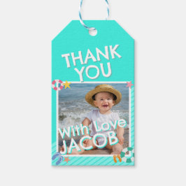 Etiqueta Para Presente Meninos do Céu de Verão 1º Aniversário 