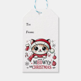 Etiqueta Para Presente Meowy Christmas