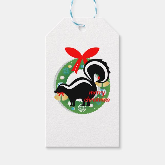 Etiqueta Para Presente meritório skunk de natal (Frente)
