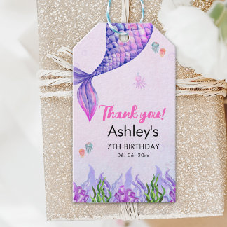 Etiqueta Para Presente Mermaid Birthday Gift Tags for Girls