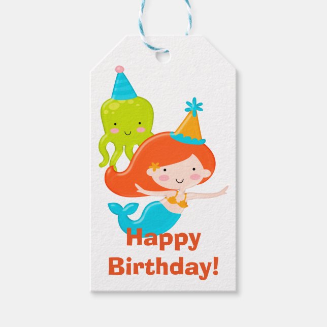 Etiqueta Para Presente Mermaid Girl (Frente)