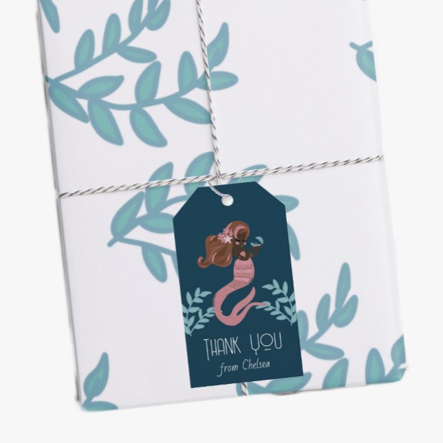 Etiqueta Para Presente Mermaid Girls Birthday Party (Criador carregado)