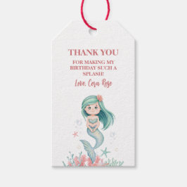 Etiqueta Para Presente Mermaid Under The Sea Girl Birthday Party