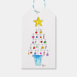 Etiqueta Para Presente Merry and Bright Tree