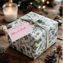 Merry & Bright | Etiqueta de Presente de Natal com