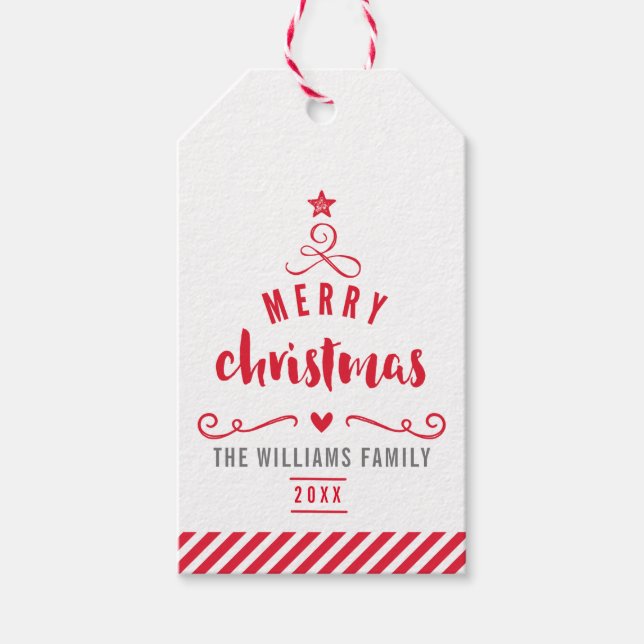 ETIQUETA PARA PRESENTE MERRY CHRISTMAS TREE (Frente)