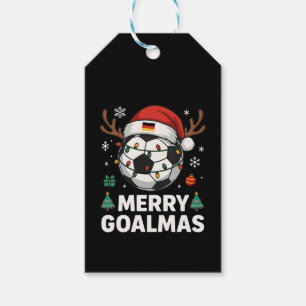 Etiqueta Para Presente Merry Goalmas - Futebol Natalino Divertido