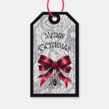 Merry Gothmas Rosa Arco Com Etiqueta de Presente d