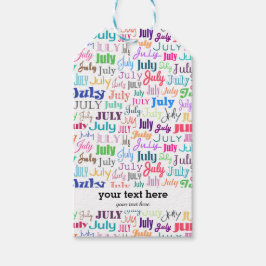 Etiqueta Para Presente Mês de aniversário de julho