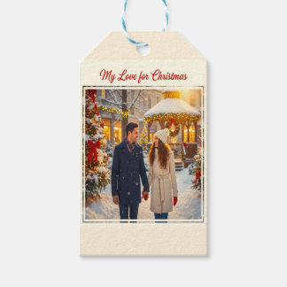 ETIQUETA PARA PRESENTE MEU AMOR PELO HOMEM E MULHER DE NATAL CENA JUNTOS