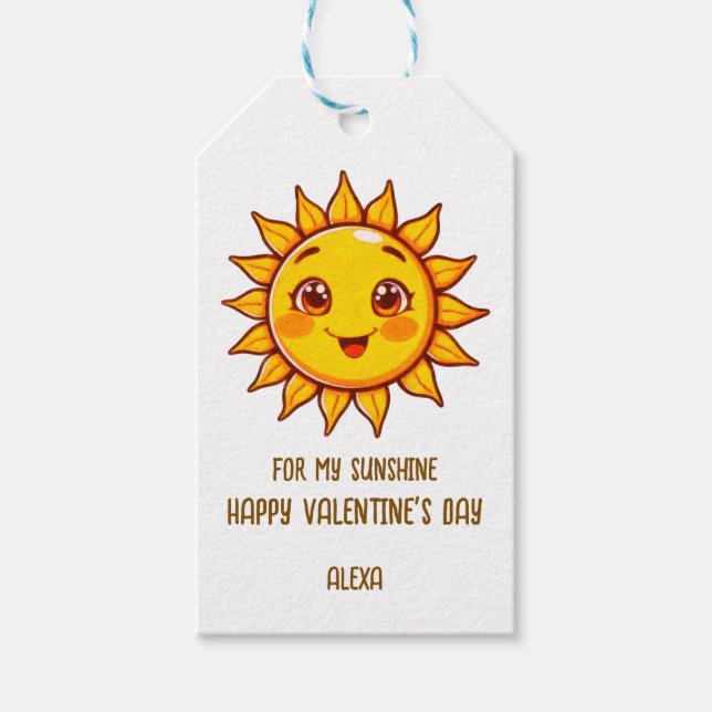 Etiqueta Para Presente Meu Sol - Sol amarelo (Frente)