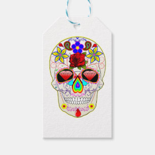 ETIQUETA PARA PRESENTE MEXICAN SUGAR SKULL