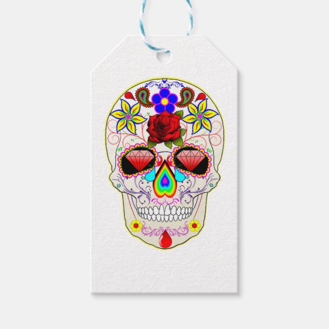 ETIQUETA PARA PRESENTE MEXICAN SUGAR SKULL (Frente)