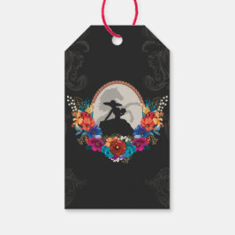 Etiqueta Para Presente Mexicano Fiesta Colorful Floral Charro Quinceanera