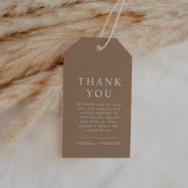 Etiqueta Para Presente Mia - Tone da Terra Taupe Moderna e Minimalista Bo