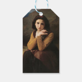 Etiqueta Para Presente Mignon (Jovem Francesa Doce) (por Bouguereau)