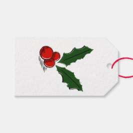 Etiqueta Para Presente Minimal Christmas Holly