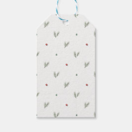 Etiqueta Para Presente Minimal Christmas Pattern, Scandinavian Pine