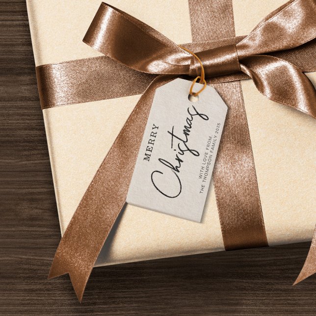 Etiqueta Para Presente Minimal Classic Christmas Holiday  (Criador carregado)