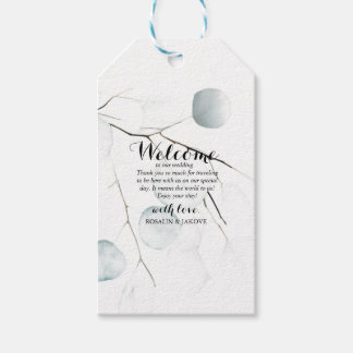 Etiqueta Para Presente Minimal Eucalyptus Wedding Welcome Gift Tags