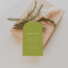 Etiqueta Para Presente Minimal Lime Green Wedding Favor Thank You
