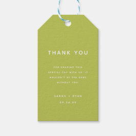 Etiqueta Para Presente Minimal Lime Green Wedding Favor Thank You