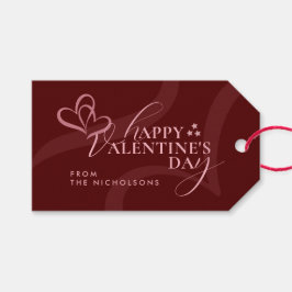 Etiqueta Para Presente Minimal Modern Elegant Typography Valentines Day