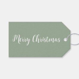Etiqueta Para Presente Minimalista do Sage Suave de Cor de Tendência