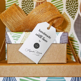 Etiqueta Para Presente Minimalista Feito à Mão com Amor Obrigada