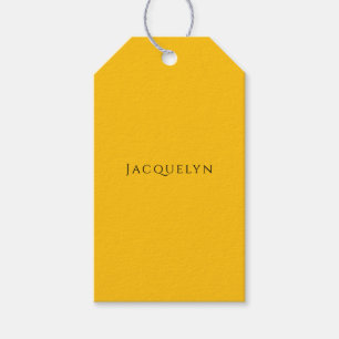 Etiqueta Para Presente Minimalista Laranja Amarelo Simples Elegante Moder