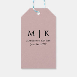 Etiqueta Para Presente Mínimo e Chic | Casamento preto e rosa