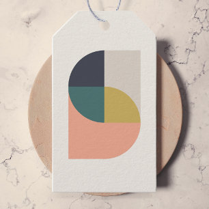 Etiqueta Para Presente Mínimo Geométrico Elegante de Abstrato de Arte M