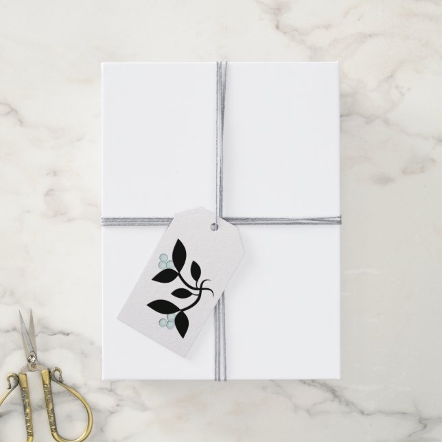 Etiqueta Para Presente Mistletoe White (Com cordão)