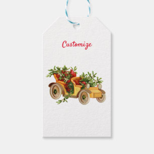 Etiqueta Para Presente Mistura de Natal do carro vintage Thunder_Cove   