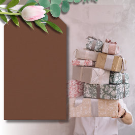 Etiqueta Para Presente Mocha Brown Solid Color | Clássico | Elegante