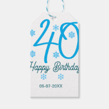 modelo azul de 40º aniversário adicionar nome data