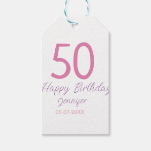 Etiqueta Para Presente modelo de 50º aniversário adicionar nome data ano 