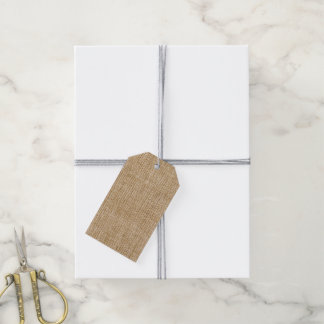 Etiqueta Para Presente Modelo de Fundo Burlap