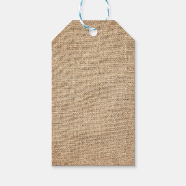 Etiqueta Para Presente Modelo - Fundo Burlap (Frente)