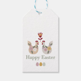 Etiqueta Para Presente modelos felzs pascoa com ovos, flores, galinha